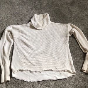 cropped white sweater